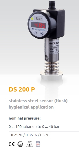 DS 200 P - nyomáskapcsoló