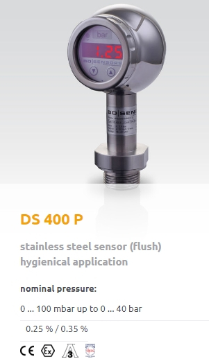 DS 400 P - nyomáskapcsoló