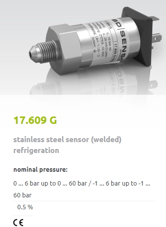 17.609 G - nyomástávadó
