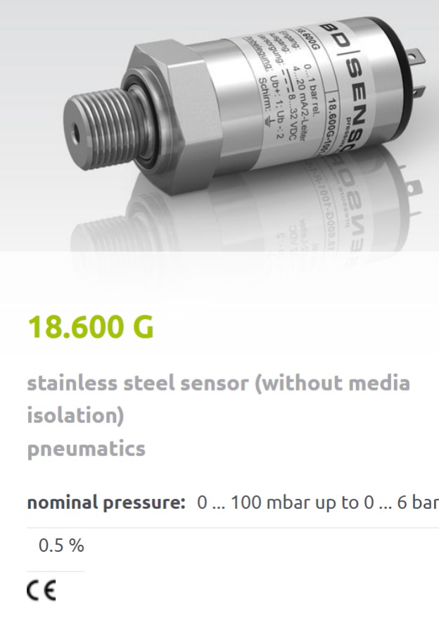 18.600 G - nyomástávadó