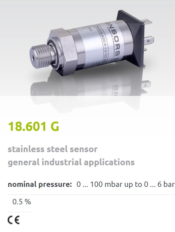 18.601 G - nyomástávadó