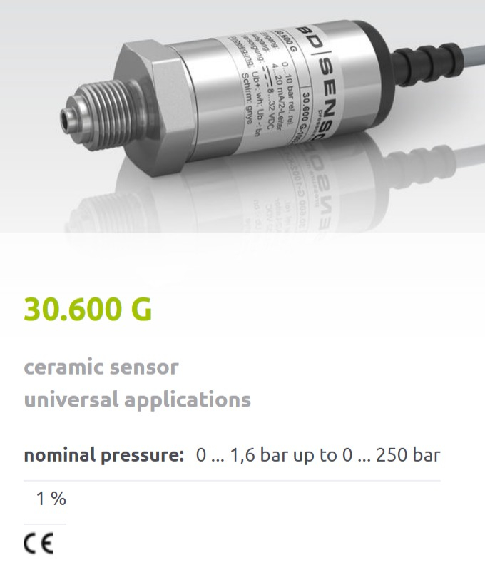 30.600 G - nyomástávadó