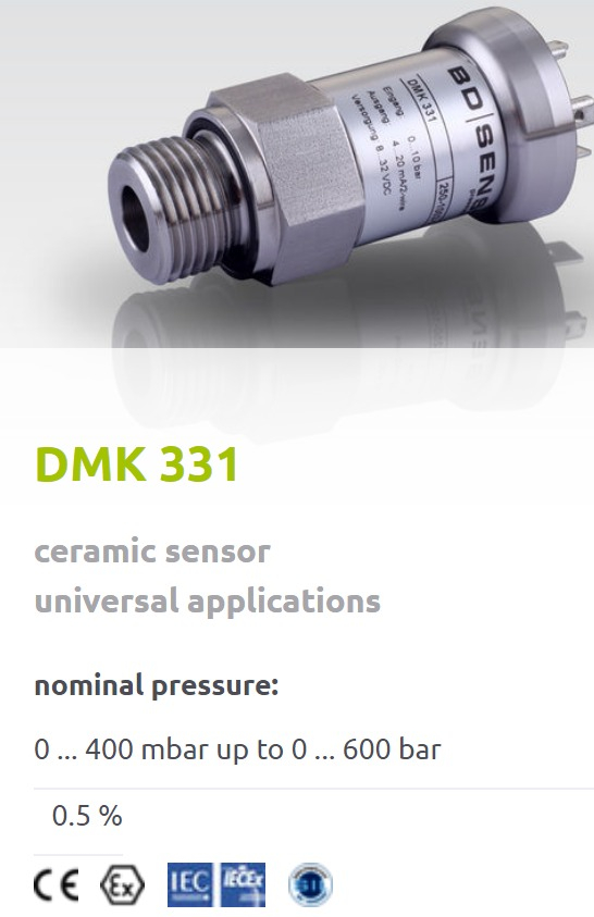 DMK 331 - nyomástávadó