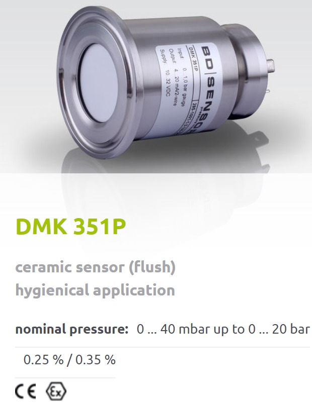 DMK 351P - nyomástávadó