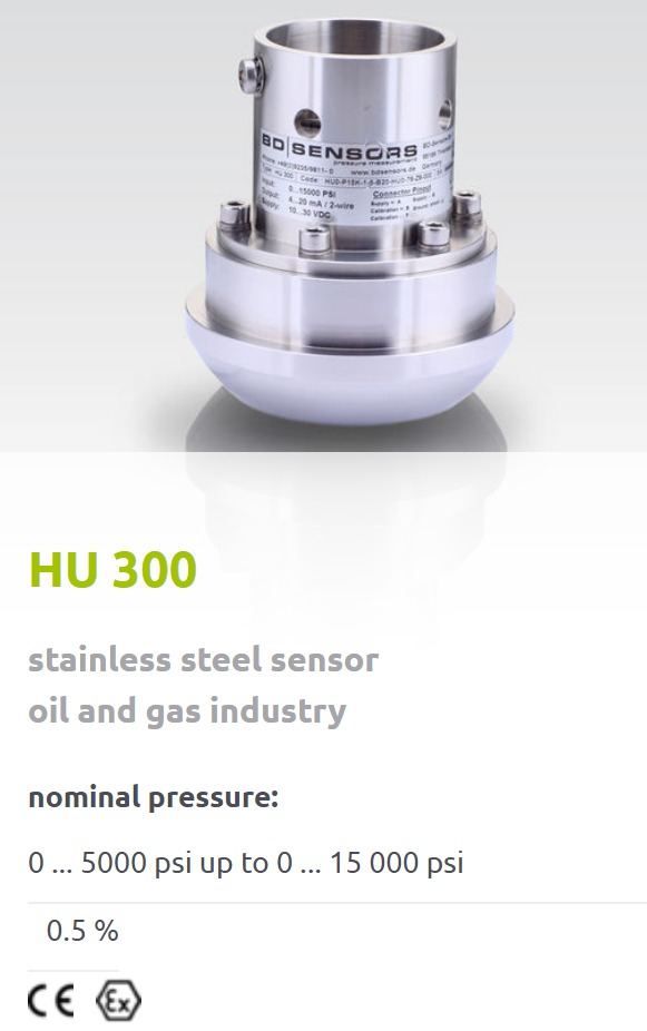 HU 300 - nyomástávadó