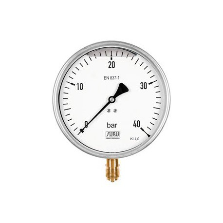 7801 - bourdon csöves nyomásmérő, 160mm, alsó csatlakozás